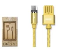 Кабель USB Micro USB 1m RC-095m магнитный Remax золото