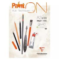 Clairefontaine Склейка для смешанных техник 40л., А3, "Paint'ON", 250г/м2, мелкозерн. sela25