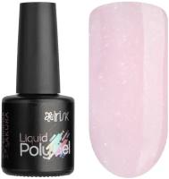 Полигель жидкий гель для наращивания ногтей акригель для маникюра Liquid Polygel Shimmer Sakura сакура с блестками шиммер, 10 мл