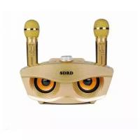 OWL SD 306 "COBA" GOLD - bluetooth караоке колонка с двумя беспроводными микрофонами