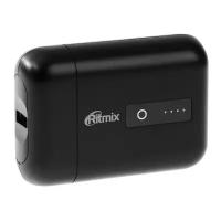 Внешний аккумулятор Ritmix RPB-10010, 10000 мАч, 2xUSB, 2 А, чёрный