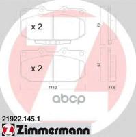 21922.145.1_Колодки Дисковые! Перед. 119X62x14 Nissan 300Zx Z32 2.0T/3.0T 90-95 Zimmermann арт. 219221451