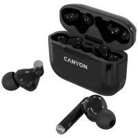 Наушники Canyon CNE-CBTHS3B беспроводные, вкладыши, с микрофоном, TWS, Bluetooth, чёрный