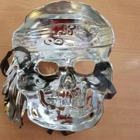 Маска карнавальная "Пират-Череп" серебро, 20х16х6см, пластик