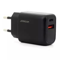 Сетевое зарядное устройство Адаптер питания Joyroom L-QP204 PD+QC3.0 20W Type-C USB-C+USB черное