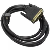 Кабель HDMI-DVI Gembird, 1.8м, 19M/19M, single link, черный, позол.разъемы, экран [CC-HDMI-DVI-6]