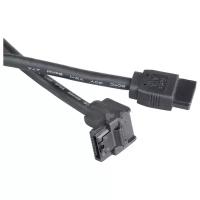 Кабель Akasa SATA - SATA (AK-CBSA01-05BK), 0.5 м, 1 шт., черный