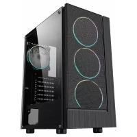 Корпус ATX Formula F-33RGB, Midi-Tower, без БП, черный