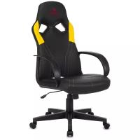 Кресло игровое Zombie RUNNER, обивка: эко.кожа, цвет: черный/желтый