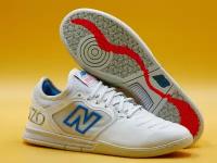 Бутсы New Balance Audazo V5+ Pro IN, размер 11,5 US, белый, голубой