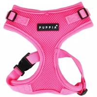 Шлейка Puppia Neon soft harness ll, обхват шеи 32-37 см, розовая, L