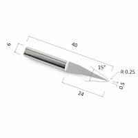 Фреза гравировальная коническая (сферическая) DJTOL NYDJ6.1505 для станка ЧПУ