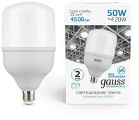 Лампа светодиодная gauss 63235, E27, T140, 50 Вт, 6500 К