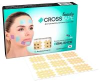 Кросс тейпы для лица CROSS TAPE BEAUTY 2,1 см x 2,7 см (размер А) бежевый (180 пластырей) BBALANCE (Южная Корея)