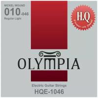 Струны для электрогитары, калибр 10-46, Olympia HQE1046 Nickel Wound HQ Regular Light