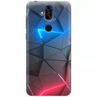 Силиконовый чехол на Asus Zenfone 5Q, 5 Lite ZC600KL, Асус Зенфон 5 Кью, 5 Лайт с принтом "Графитовые грани"