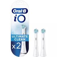 Набор насадок Oral-B iO Ultimate Clean для ирригатора и электрической щетки, белый, 2 шт