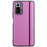 Чехол G-Case Carbon для Xiaomi Redmi Note 10 Pro, Redmi Note 10 Pro Max, розовый