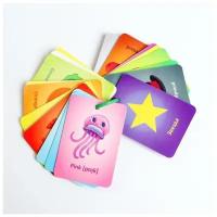Карточки на кольце для изучения английского языка Лас Играс Игры на кольце "Формы и цвета", 20 карт, кольцо, от 3 лет