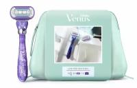 Подарочный набор женский Gillette Venus Swirl (бритва + 2 сменные кассеты + косметичка)