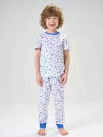 2830715 Пижама: футболка, брюки "SLEEPY CHILD" котмаркот мальчикам цвет белый размер 122