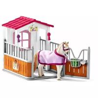 Конный клуб Schleich 42368 – Стойло с кобылой Лузитанской породы