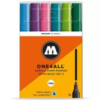 Набор акриловых маркеров Molotow One4all 227HS Basic-Set 2 6 штук 4 мм