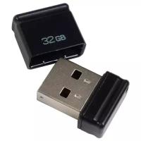 Накопитель USB 2.0 32GB Qumo QM32GUD-NANO-B Nano, чёрный