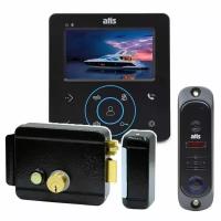 Комплект видеодомофона Atix 4" с электромеханическим замком (черный)