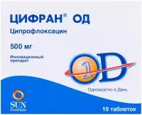 Цифран ОД таблетки с пролонг высвобождением покрыт.плен.об. 500 мг 10 шт