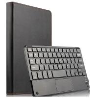 Клавиатура MyPads для Lenovo Xiaoxin TB-8804F съемная беспроводная Bluetooth в комплекте c кожаным чехлом и пластиковыми наклейками с русскими буквами