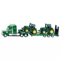 Грузовик-тягач с 2-мя тракторами John Deere (1:87)