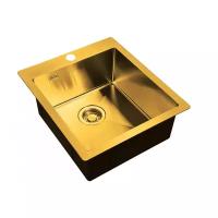 Интегрированная кухонная мойка ZorG Sanitary ZL R 450510 BRONZE, 51х45см, нержавеющая сталь