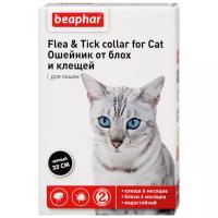 Beaphar ошейник от блох и клещей Flea & Tick для кошек, 35 см, черный 1 шт. в уп