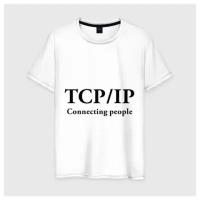 Мужская футболка хлопок TCPIP Connecting people