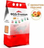 Наполнитель ECO Premium Персик комкующийся древесный 7.6кг/20л