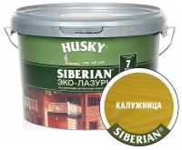 HUSKY SIBERIAN Эко-Лазурь для дерева полуматовая калужница (сосна) (2,5л)