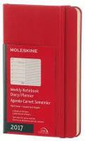 Еженедельник Moleskine Classic Wknt Pocket 90x140мм 144стр. фиксирующая резинка красный