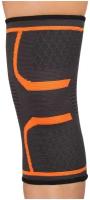 Суппорт колена эластичный INDIGO IN197 Черно-оранжевый M