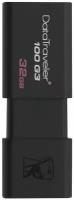 Флеш-диск 32 GB Kingston DataTraveler 100 G3 USB 3.0, черный, DT100G3/32GB