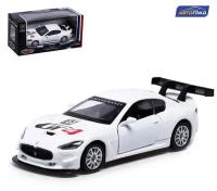 Машина металлическая MASERATI GRAN TURISMO MC GT4, 1:43, инерция, цвет белый (1 шт.)