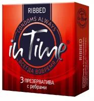 Презервативы in Time Ribbed, 3 шт