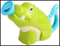 Игрушка для купания "Крокодильчик", брызгалка, от 3 лет, цвет зеленый голубой, механическая, моторика, воображение, веселье, для малышей