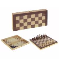 Игра настольная 3 в 1 (шахматы, шашки, нарды), L29 W14,5 H4,5 см KSM-219819