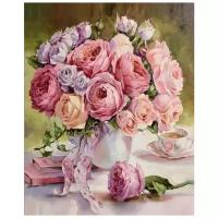 Картина по номерам Colibri - Пастельные розы, холст на подрамнике 40х50см