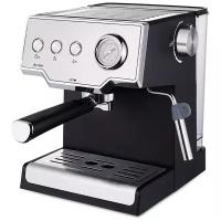 Кофеварка рожковая Pioneer CM112P, черный с серебристым