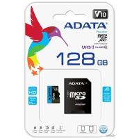 Карта памяти 128Gb MicroSD A-DATA Premier Class 10 + адаптер (AUSDX128GUICL10A1-RA1)