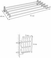 Сушилка д/белья настенная Бриз-90 см сн90