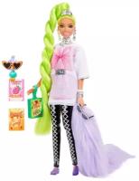 Кукла Barbie Экстра с зелеными неоновыми волосами HDJ44