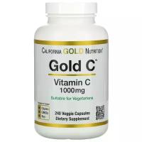 Витамин С California Gold Nutrition Gold C 1000 мг, 240 капсул